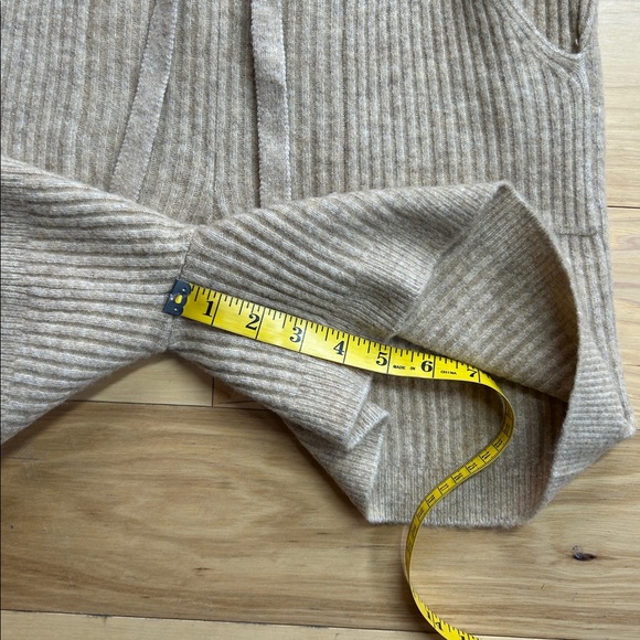 Zara Camel Sweater Stretchy Romper w/Hood and Pockets | Size Medium - Picture 4 of 7